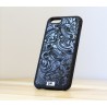 Coque de smartphone fractal-tattoo-blue-face